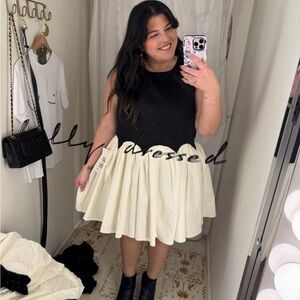 Never Fully Dressed Black and Cream Sleeveless Dress